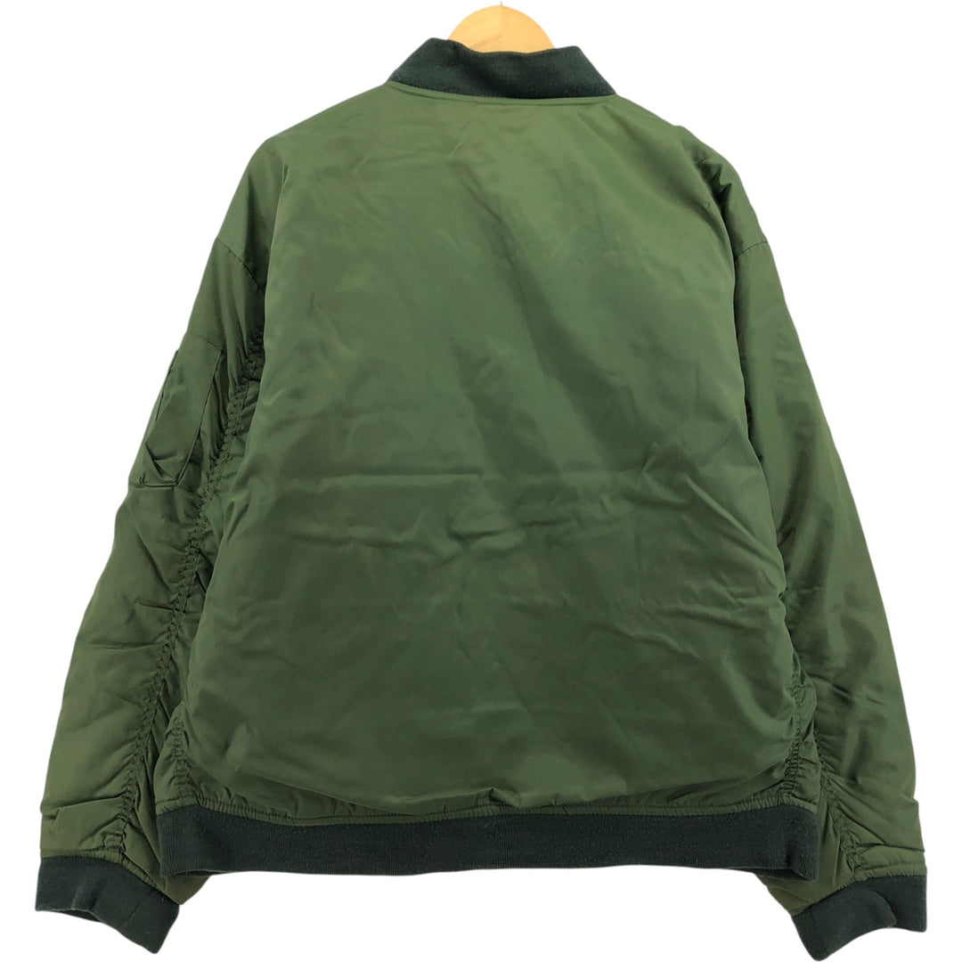 Civilian SIERRA PACIFIC MA-1 style military flight jacket, men's size M, vintage Nylon Khaki type Vintage Second Hand