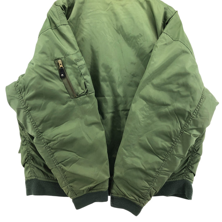Civilian SIERRA PACIFIC MA-1 style military flight jacket, men's size M, vintage Nylon Khaki type Vintage Second Hand