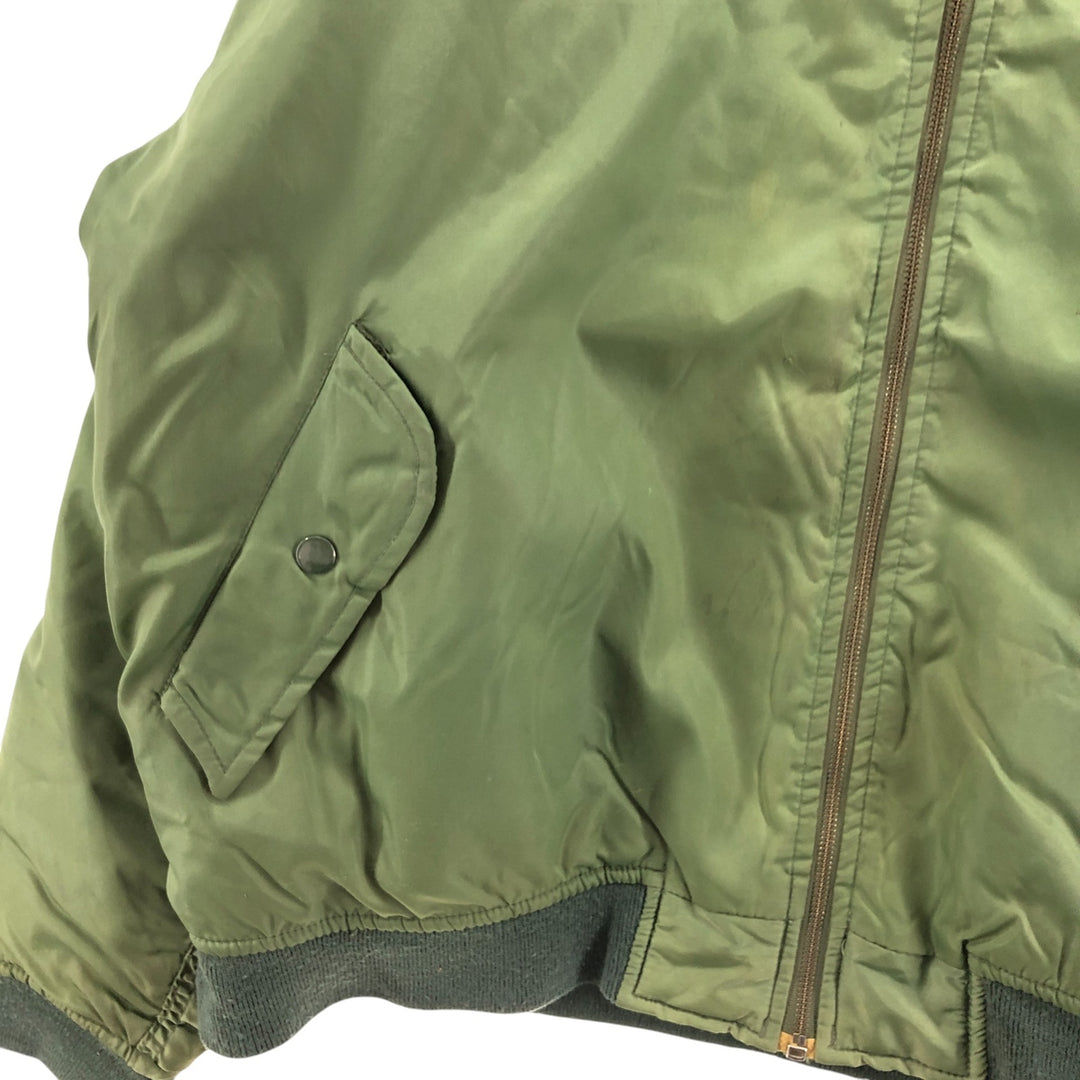 Civilian SIERRA PACIFIC MA-1 style military flight jacket, men's size M, vintage Nylon Khaki type Vintage Second Hand