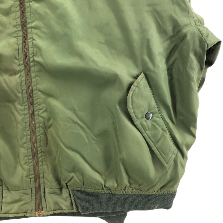 Civilian SIERRA PACIFIC MA-1 style military flight jacket, men's size M, vintage Nylon Khaki type Vintage Second Hand