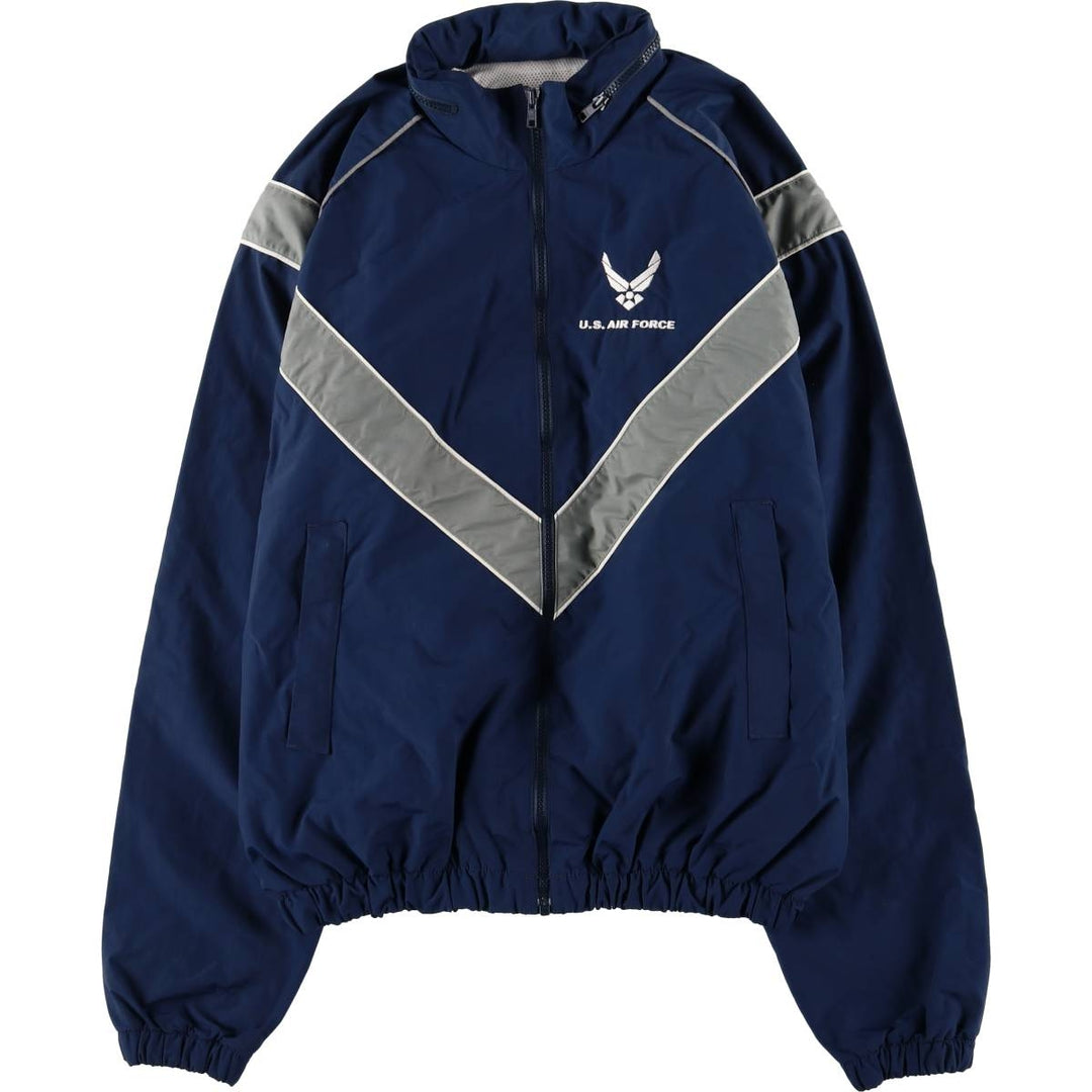 Authentic 2000'S US Military USAIR FORCE SKILCRAFT PTU Training Jacket, Nylon Jacket, Made in USA, Small Nylon navy blue type Vintage Second Hand