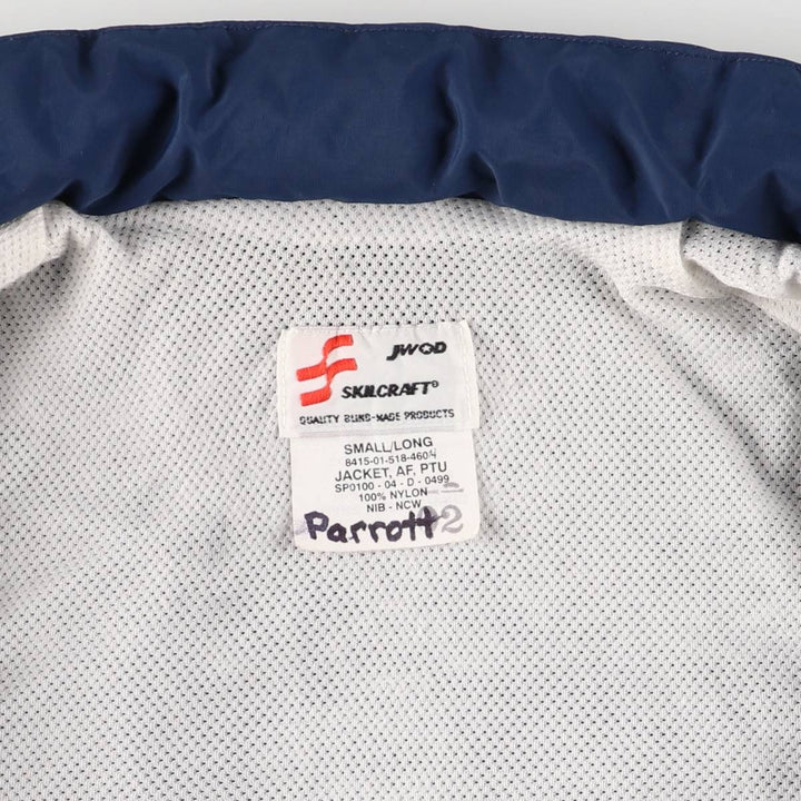Authentic 2000'S US Military USAIR FORCE SKILCRAFT PTU Training Jacket, Nylon Jacket, Made in USA, Small Nylon navy blue type Vintage Second Hand