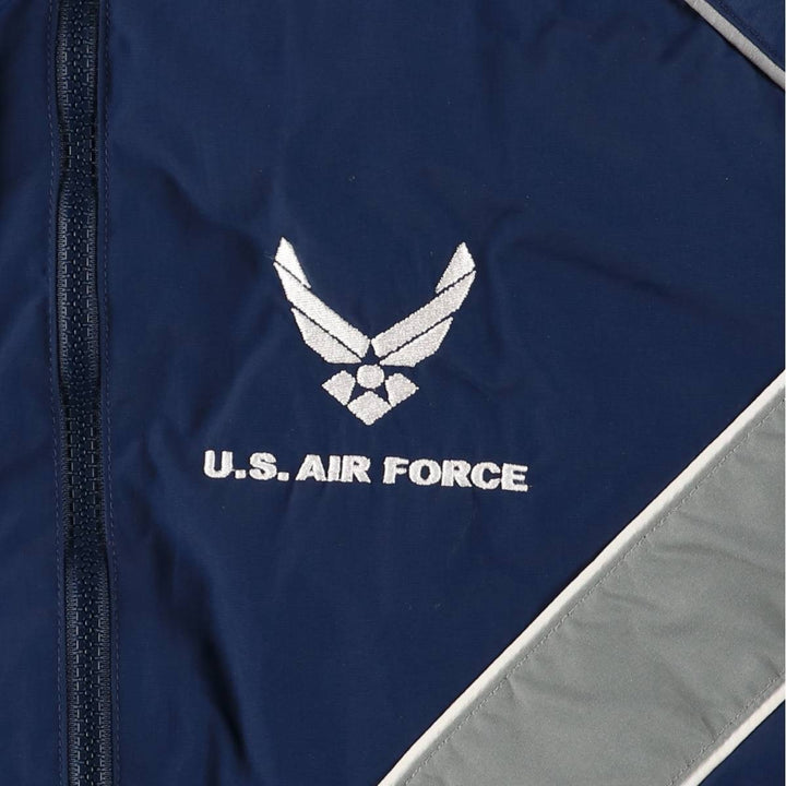 Authentic 2000'S US Military USAIR FORCE SKILCRAFT PTU Training Jacket, Nylon Jacket, Made in USA, Small Nylon navy blue type Vintage Second Hand