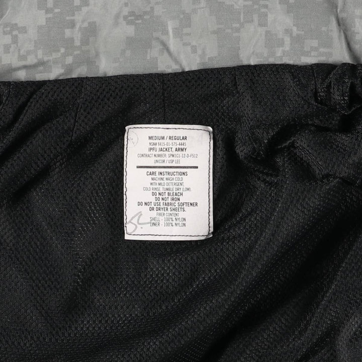 Genuine US Army IPFU Training Jacket, ACU Digital Camo Nylon Jacket, Made in USA, Medium Nylon gray type Vintage Second Hand