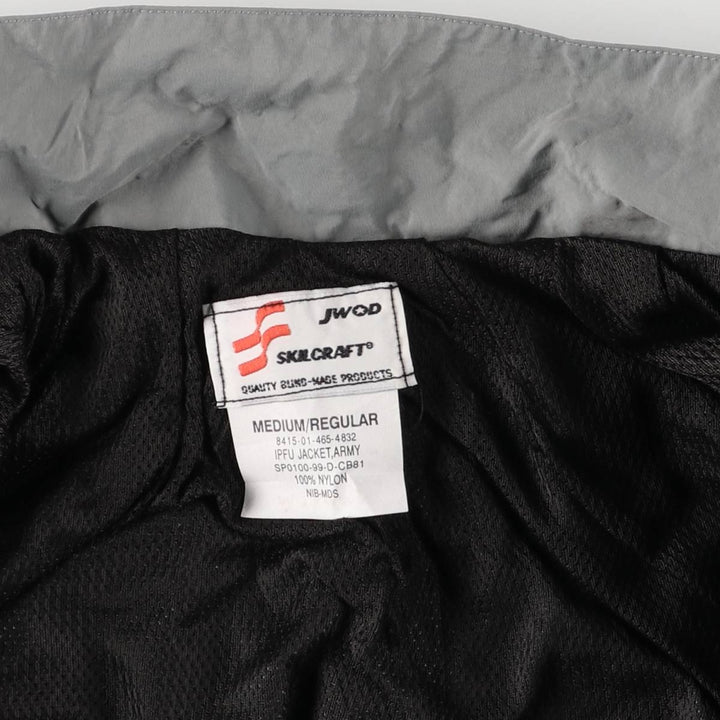 90'S USARMY SKILCRAFT IPFU Training Jacket Nylon Jacket Made in USA MEDIUM Nylon gray type Vintage Second Hand