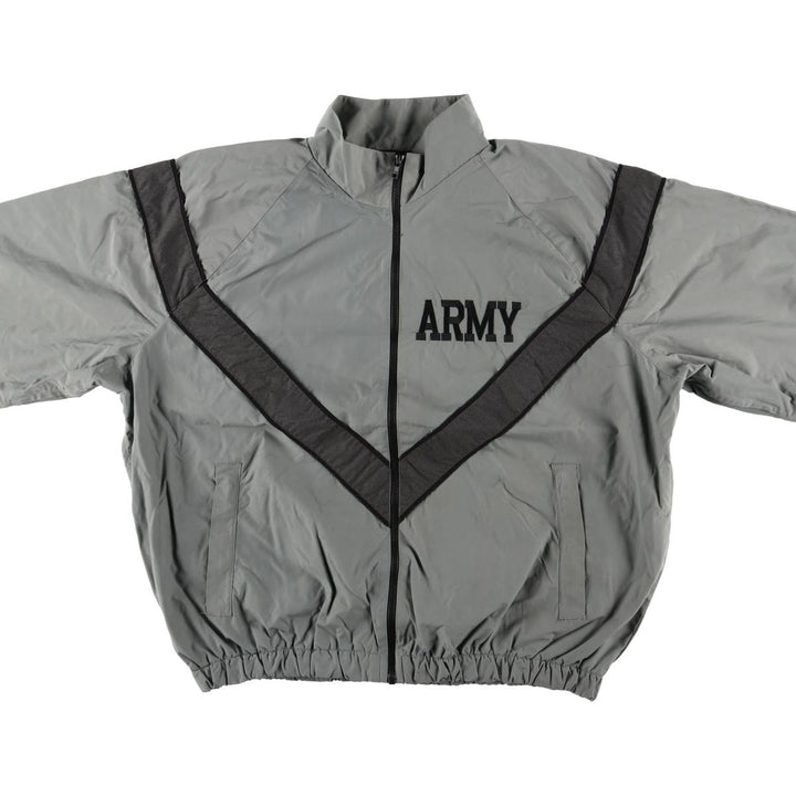 90'S USARMY SKILCRAFT IPFU Training Jacket Nylon Jacket Made in USA LARGE Nylon gray type Vintage Second Hand