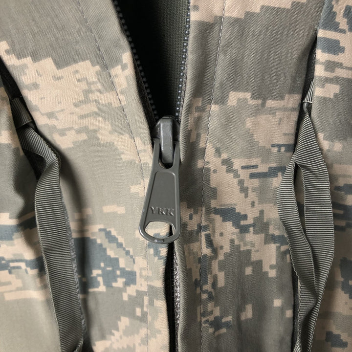 Authentic 2000'S US military camouflage pattern ABU Digital Tiger Camo military Gore-Tex parka, made in the USA, large regular size, equivalent to men's L. Nylon gray type Vintage Second Hand