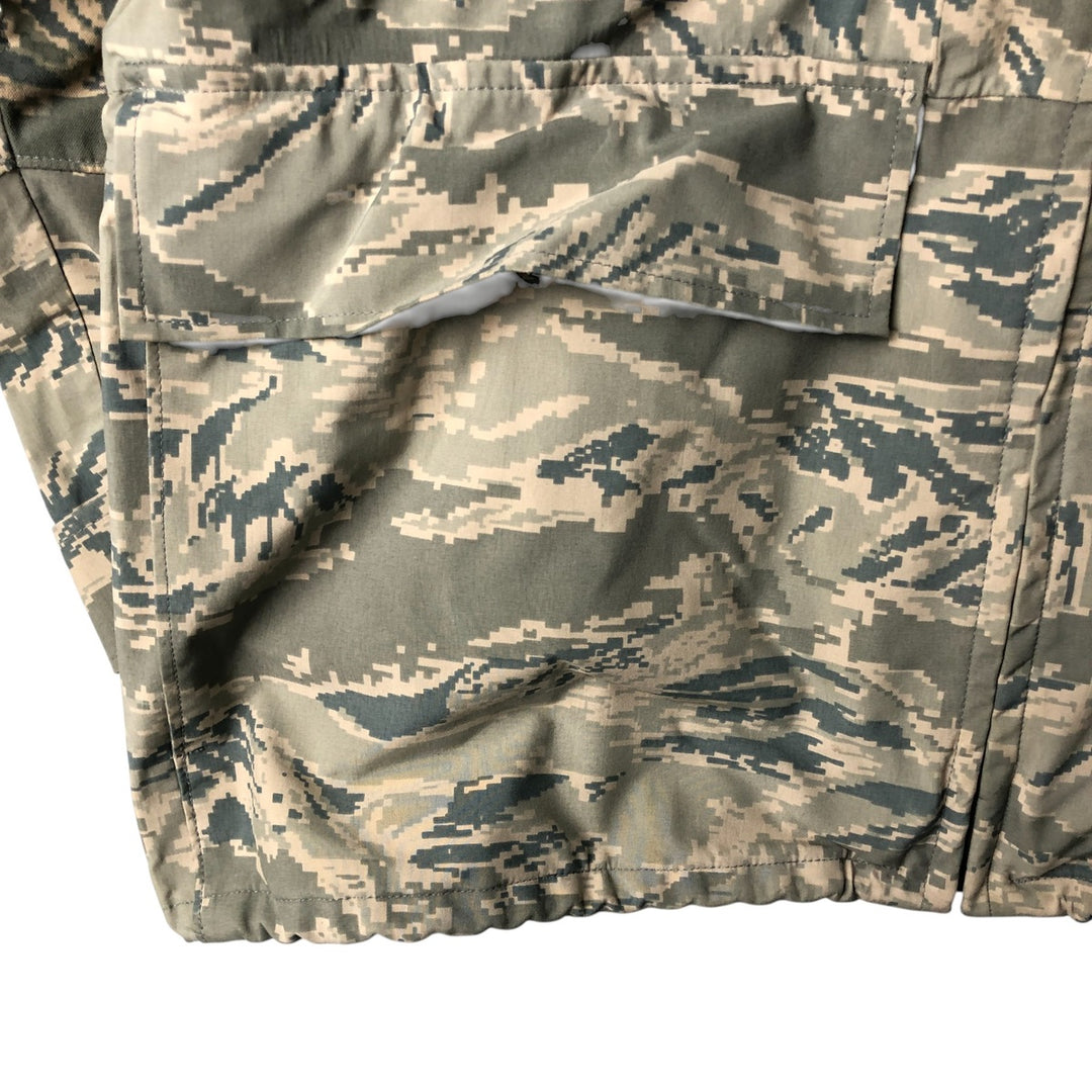 Authentic 2000'S US military camouflage pattern ABU Digital Tiger Camo military Gore-Tex parka, made in the USA, large regular size, equivalent to men's L. Nylon gray type Vintage Second Hand