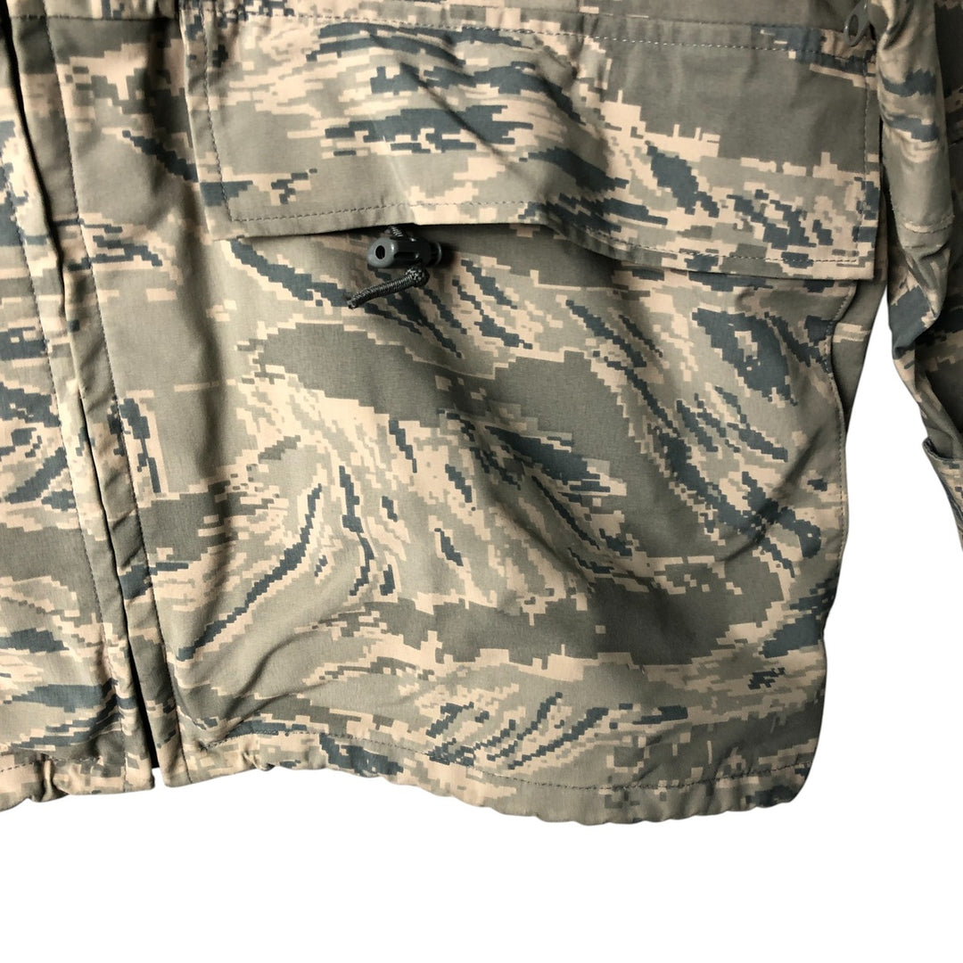 Authentic 2000'S US military camouflage pattern ABU Digital Tiger Camo military Gore-Tex parka, made in the USA, large regular size, equivalent to men's L. Nylon gray type Vintage Second Hand