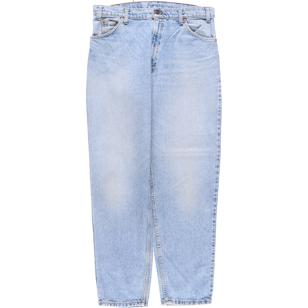 90'S Levi's 550-0213 Orange Tab Tapered Denim Pants, Made in USA, Men's, Size 36, Vintage unclear blue type Vintage Second Hand