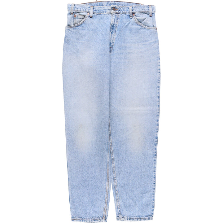 90'S Levi's 550-0213 Orange Tab Tapered Denim Pants, Made in USA, Men's, Size 36, Vintage unclear blue type Vintage Second Hand