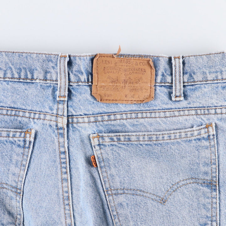 90'S Levi's 550-0213 Orange Tab Tapered Denim Pants, Made in USA, Men's, Size 36, Vintage unclear blue type Vintage Second Hand