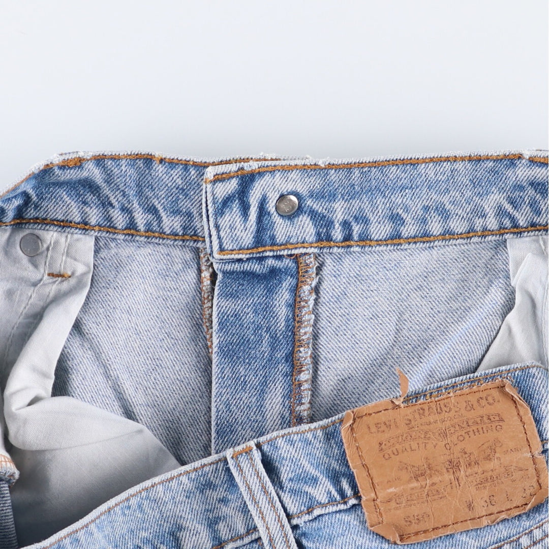 90'S Levi's 550-0213 Orange Tab Tapered Denim Pants, Made in USA, Men's, Size 36, Vintage unclear blue type Vintage Second Hand