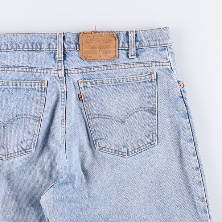 90'S Levi's 550-0213 Orange Tab Tapered Denim Pants, Made in USA, Men's, Size 36, Vintage unclear blue type Vintage Second Hand