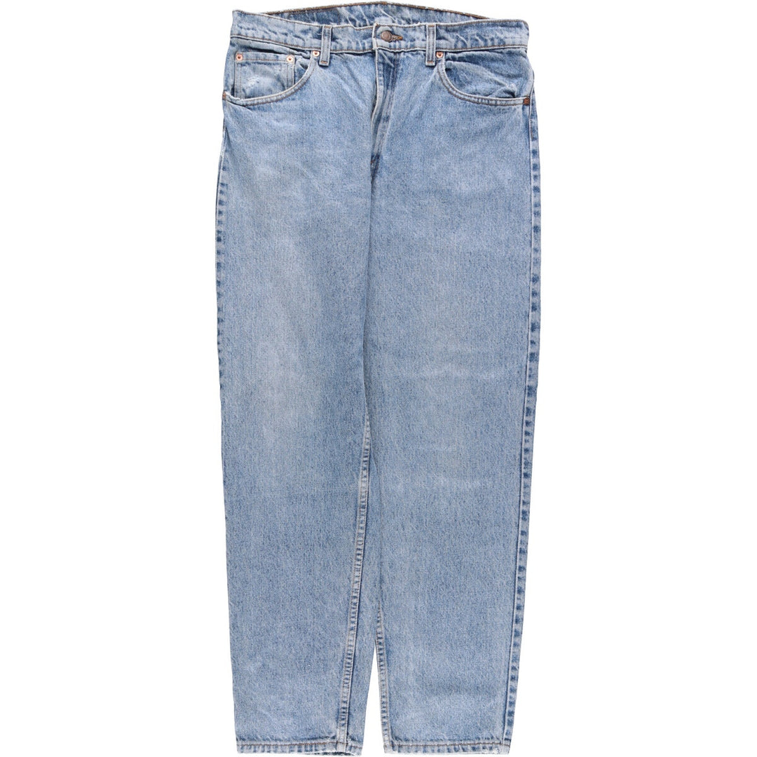 90'S Levi's 550-4891 Relaxed Fit Tapered Leg Denim Pants, Made in USA, Men's, Size 35, Vintage cotton blue type Vintage Second Hand