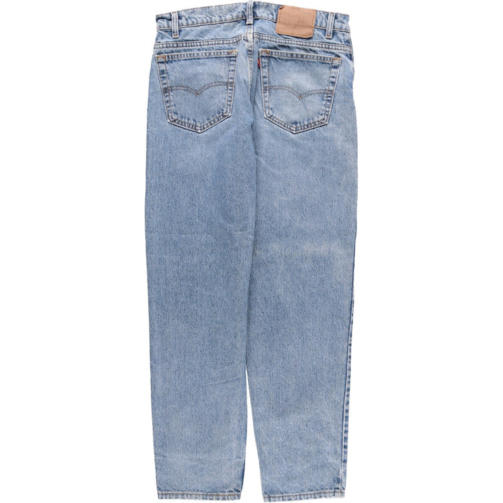 90'S Levi's 550-4891 Relaxed Fit Tapered Leg Denim Pants, Made in USA, Men's, Size 35, Vintage cotton blue type Vintage Second Hand