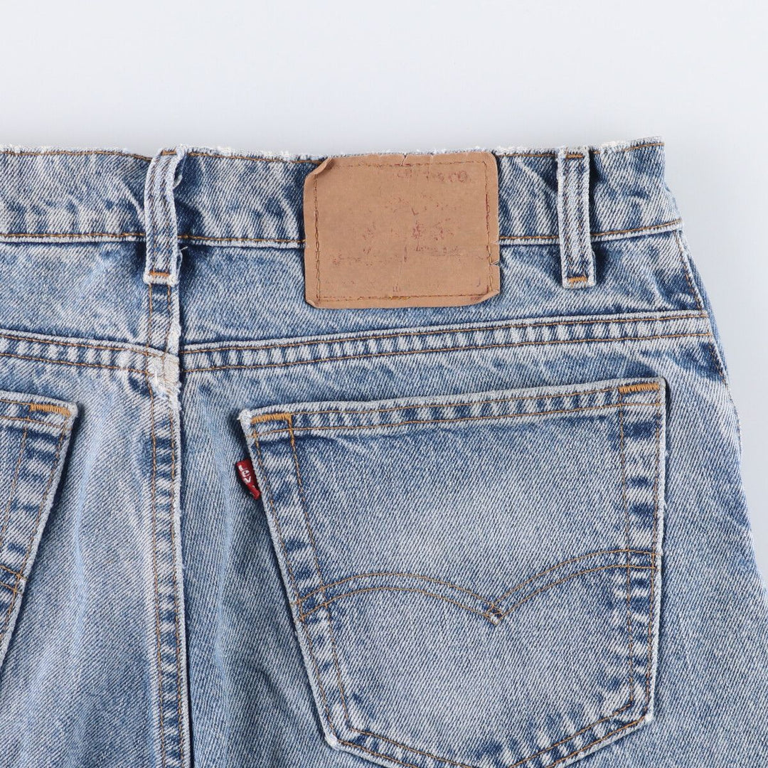 90'S Levi's 550-4891 Relaxed Fit Tapered Leg Denim Pants, Made in USA, Men's, Size 35, Vintage cotton blue type Vintage Second Hand