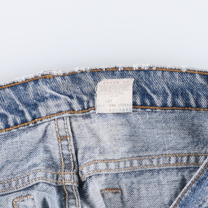 90'S Levi's 550-4891 Relaxed Fit Tapered Leg Denim Pants, Made in USA, Men's, Size 35, Vintage cotton blue type Vintage Second Hand