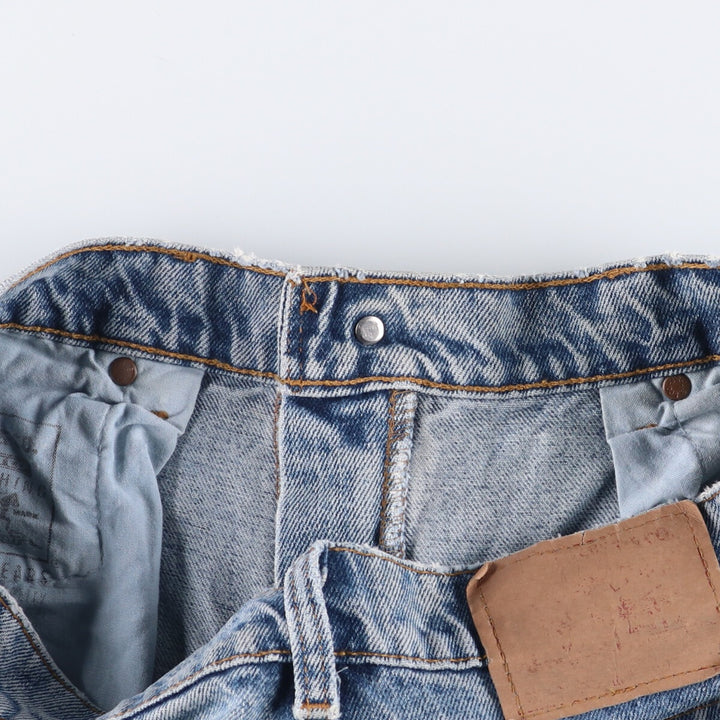 90'S Levi's 550-4891 Relaxed Fit Tapered Leg Denim Pants, Made in USA, Men's, Size 35, Vintage cotton blue type Vintage Second Hand