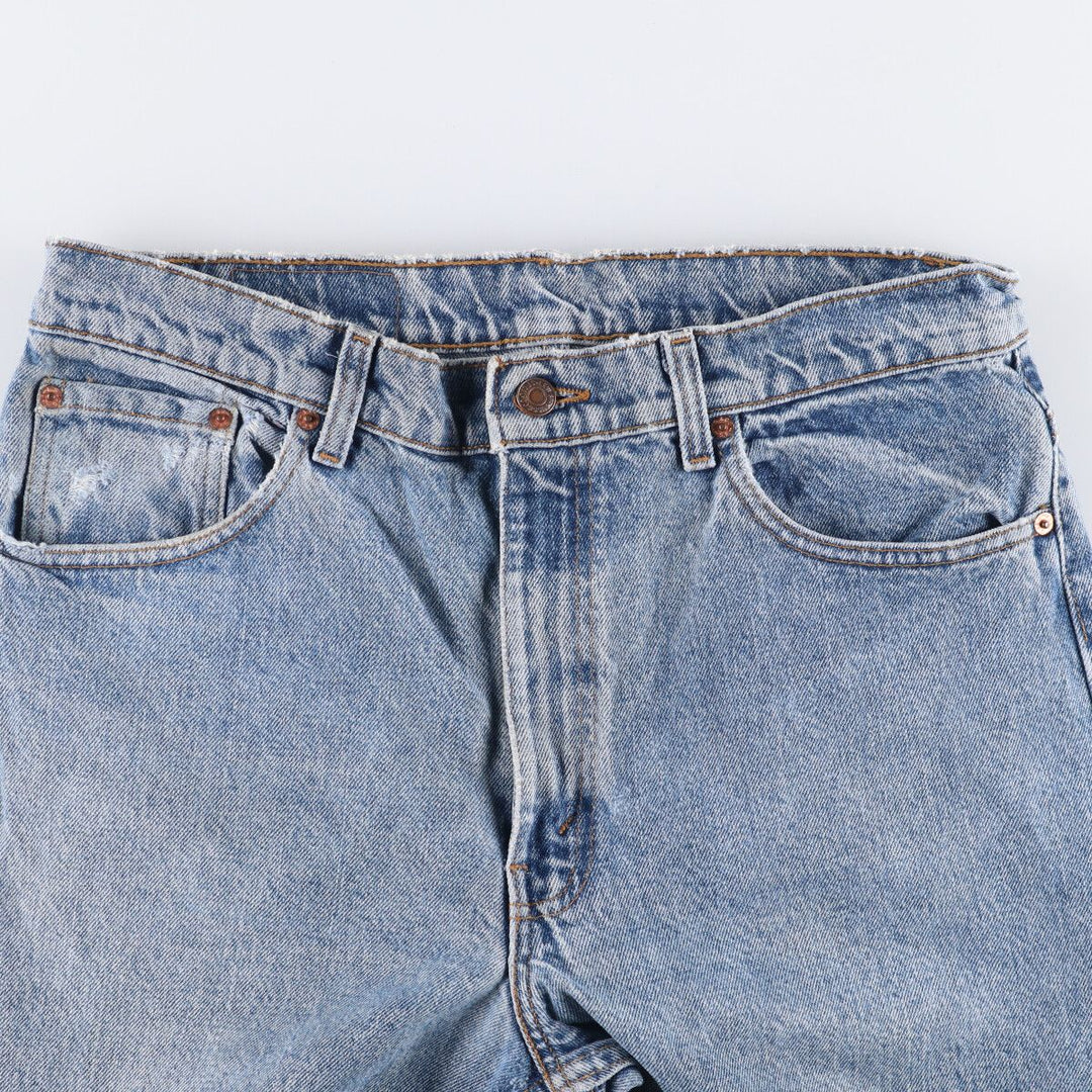 90'S Levi's 550-4891 Relaxed Fit Tapered Leg Denim Pants, Made in USA, Men's, Size 35, Vintage cotton blue type Vintage Second Hand