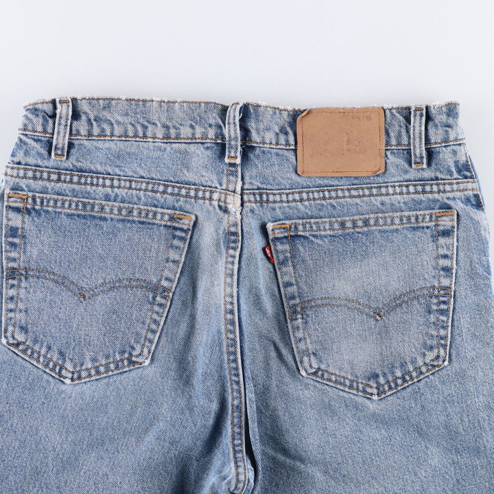90'S Levi's 550-4891 Relaxed Fit Tapered Leg Denim Pants, Made in USA, Men's, Size 35, Vintage cotton blue type Vintage Second Hand