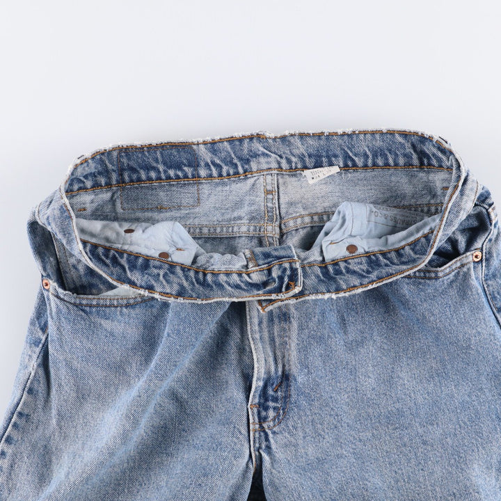 90'S Levi's 550-4891 Relaxed Fit Tapered Leg Denim Pants, Made in USA, Men's, Size 35, Vintage cotton blue type Vintage Second Hand