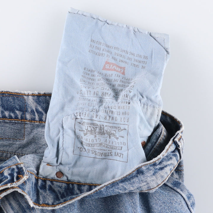90'S Levi's 550-4891 Relaxed Fit Tapered Leg Denim Pants, Made in USA, Men's, Size 35, Vintage cotton blue type Vintage Second Hand