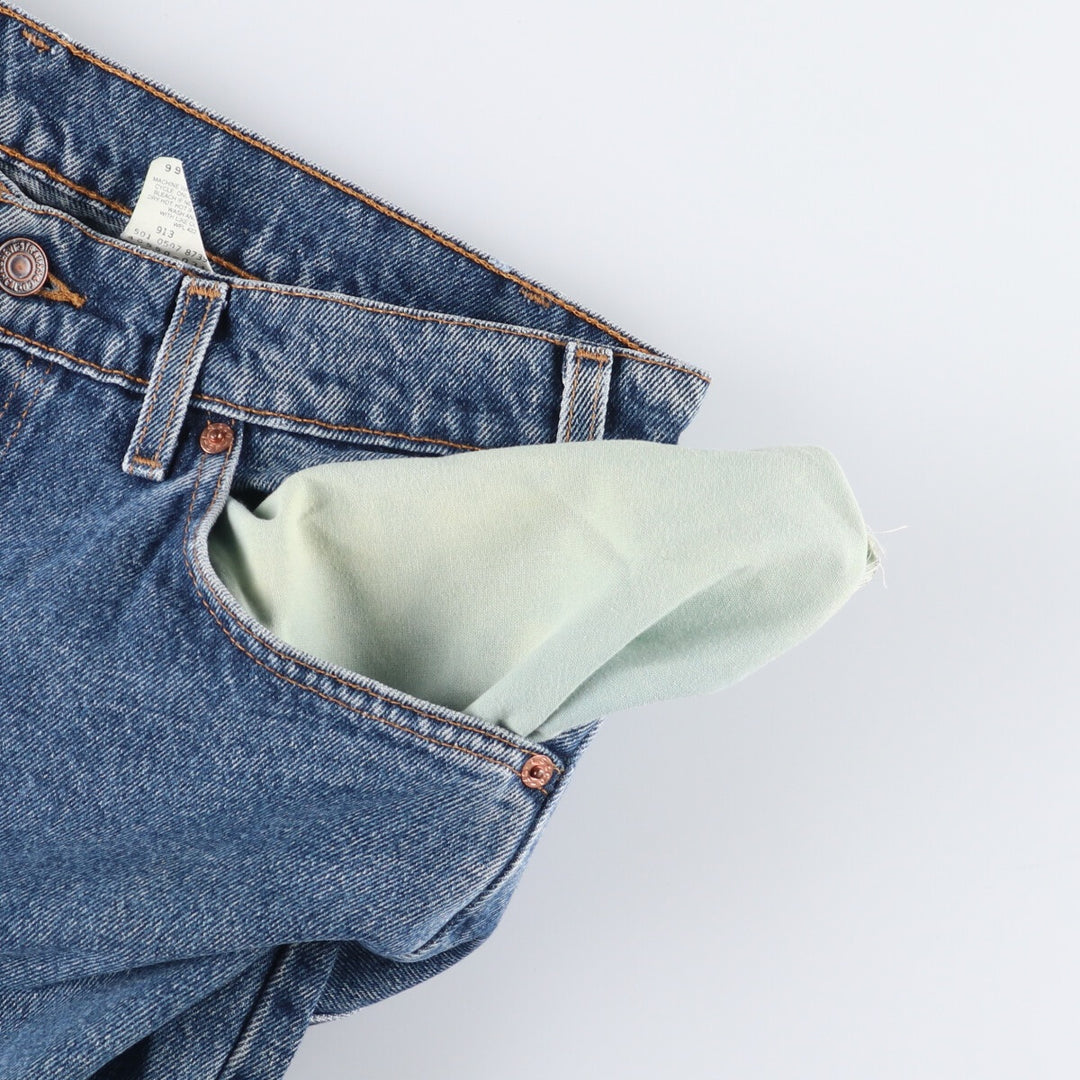 90'S Levi's 40550-0310 Relaxed Fit Tapered Denim Pants with Orange Tab, Made in USA, Men's Size 34, Vintage cotton blue type Vintage Second Hand