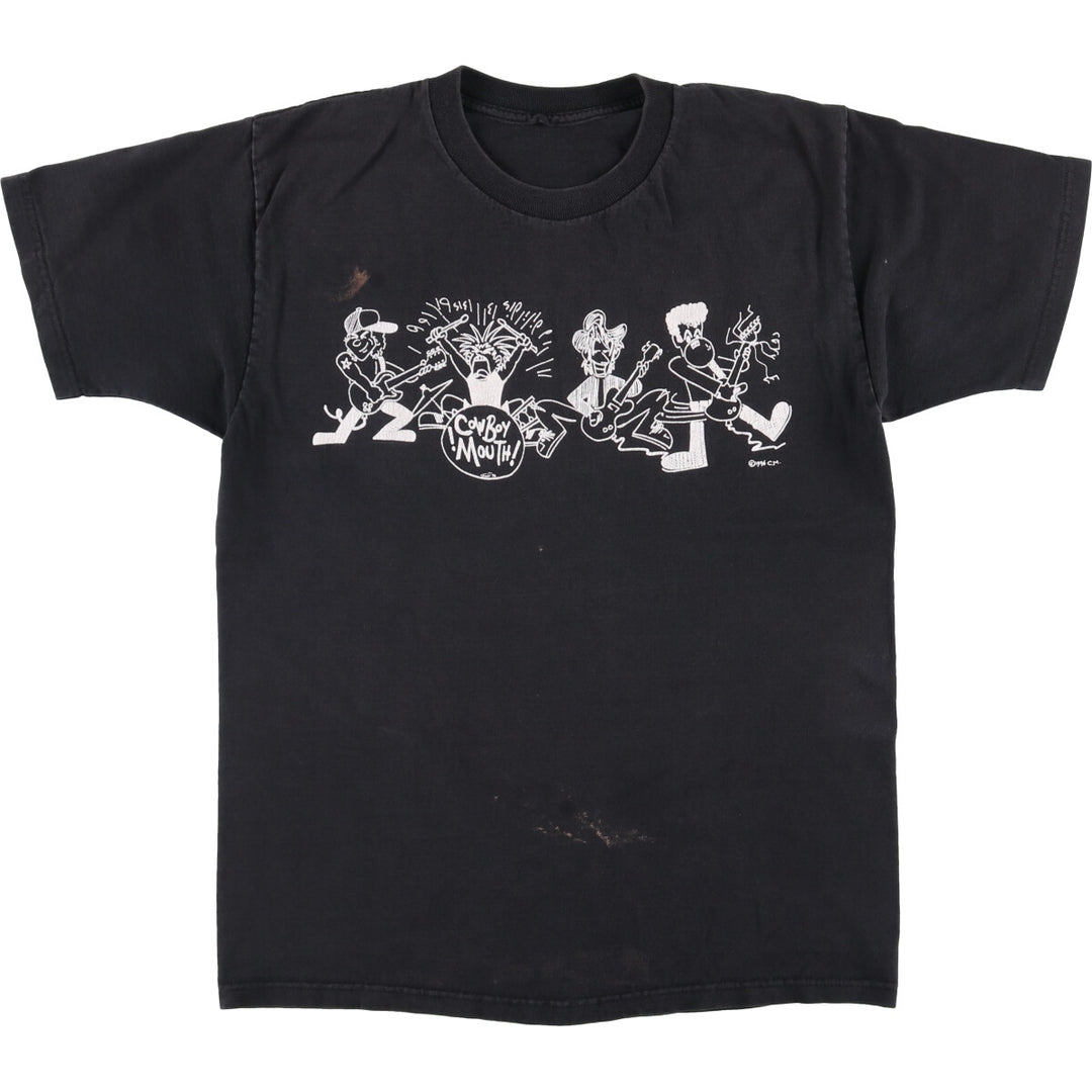 COWBOY MOUTH Band T-shirt, Men's Size M unclear black type Vintage Second Hand
