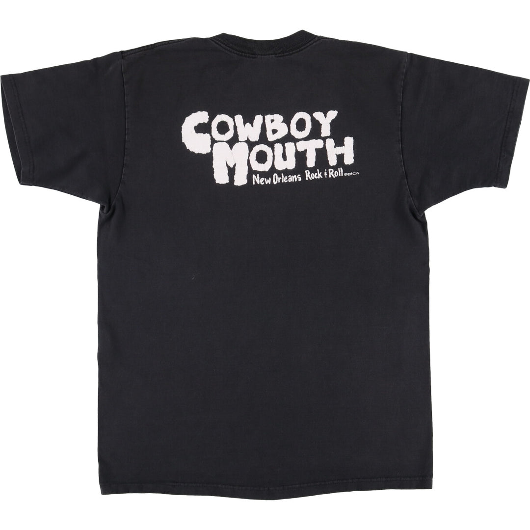 COWBOY MOUTH Band T-shirt, Men's Size M unclear black type Vintage Second Hand