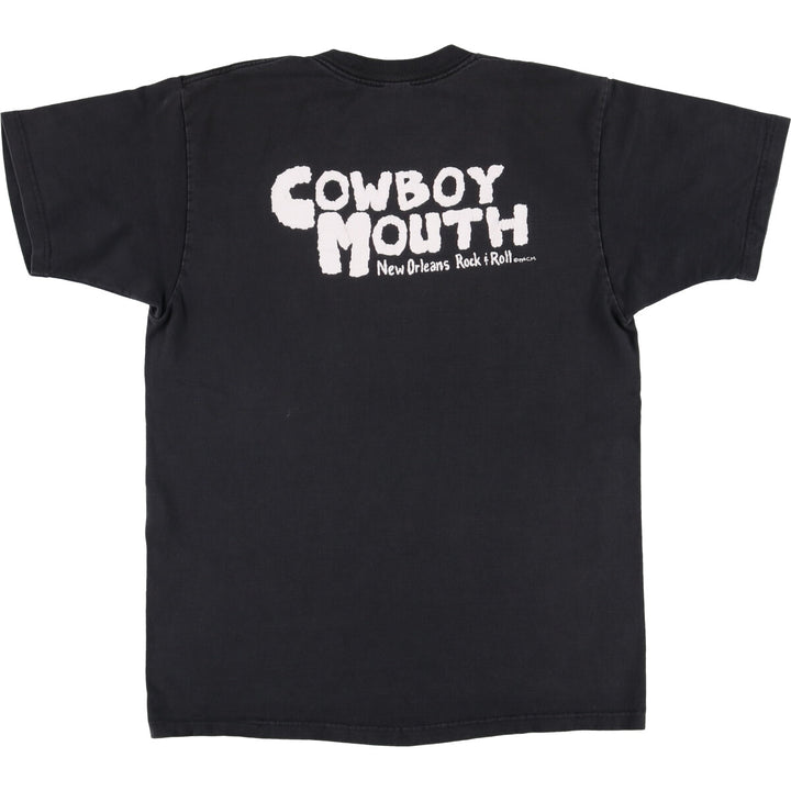 COWBOY MOUTH Band T-shirt, Men's Size M unclear black type Vintage Second Hand