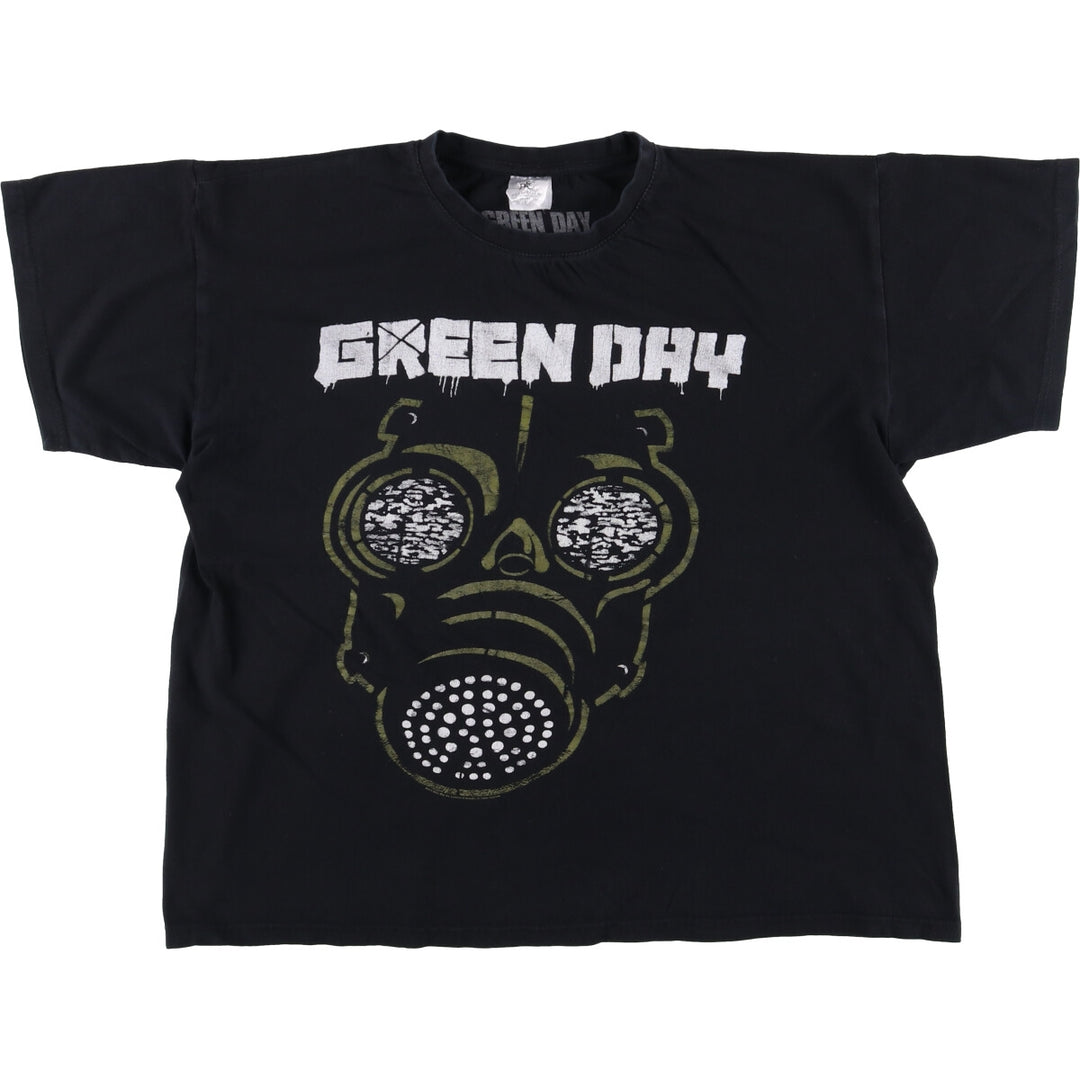 GREEN DAY Green Day Band T-shirt Band T Men's L size cotton black type Vintage Second Hand