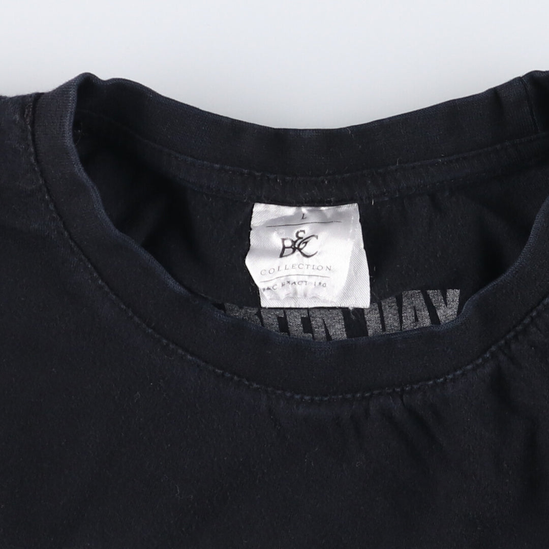 GREEN DAY Green Day Band T-shirt Band T Men's L size cotton black type Vintage Second Hand