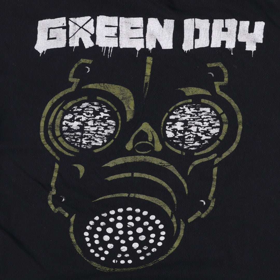 GREEN DAY Green Day Band T-shirt Band T Men's L size cotton black type Vintage Second Hand