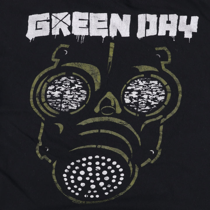 GREEN DAY Green Day Band T-shirt Band T Men's L size cotton black type Vintage Second Hand