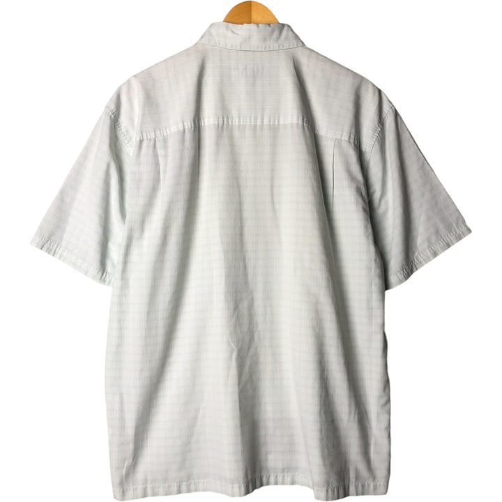 Patagonia 52075 SP21 Short Sleeve Check Shirt, Men's Size L, Boxy Shirt Organic cotton Blue type light blue Vintage Second Hand