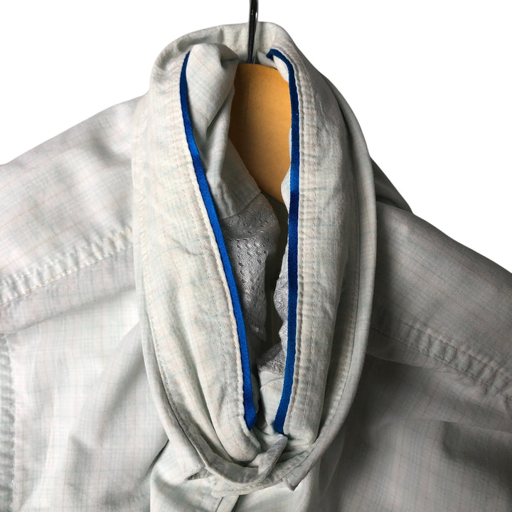 Patagonia 52075 SP21 Short Sleeve Check Shirt, Men's Size L, Boxy Shirt Organic cotton Blue type light blue Vintage Second Hand