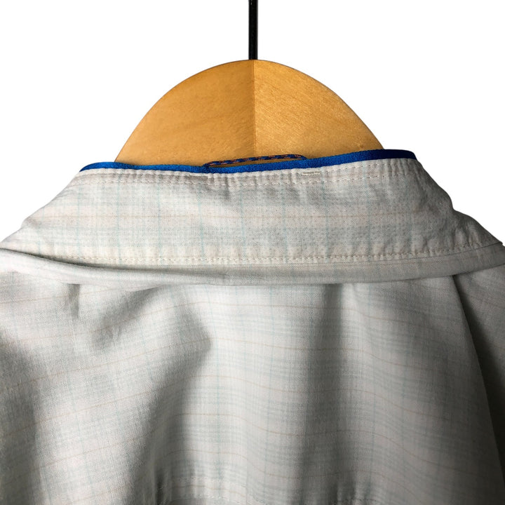 Patagonia 52075 SP21 Short Sleeve Check Shirt, Men's Size L, Boxy Shirt Organic cotton Blue type light blue Vintage Second Hand