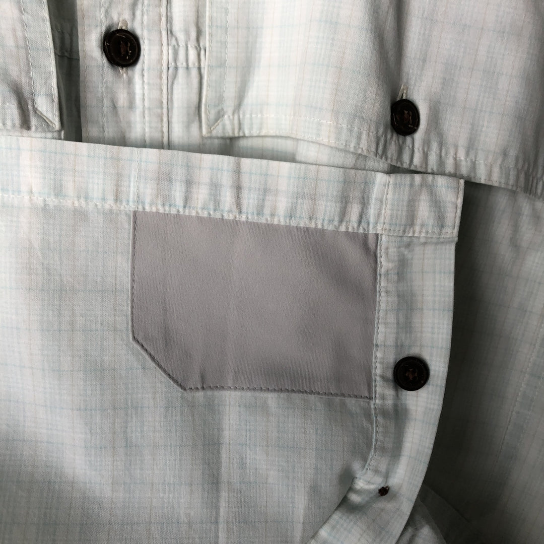 Patagonia 52075 SP21 Short Sleeve Check Shirt, Men's Size L, Boxy Shirt Organic cotton Blue type light blue Vintage Second Hand
