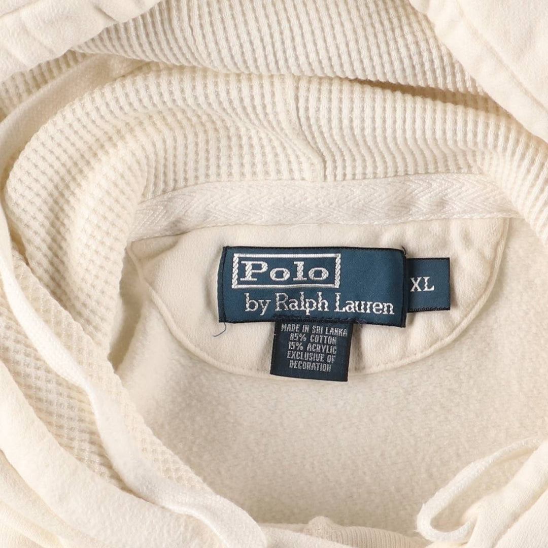 Ralph Lauren POLO by Ralph Lauren Sweatshirt Pullover Hoodie Men's XL cotton white type Vintage Second Hand