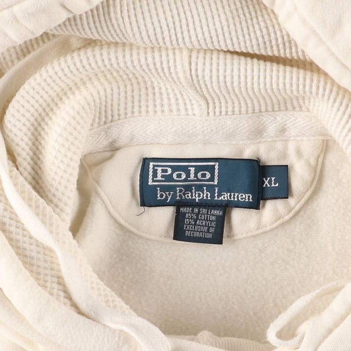 Ralph Lauren POLO by Ralph Lauren Sweatshirt Pullover Hoodie Men's XL cotton white type Vintage Second Hand