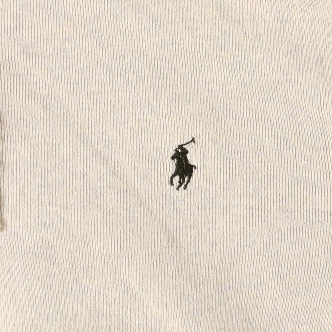 Ralph Lauren POLO by Ralph Lauren half-button sweatshirt pullover hoodie, men's size L cotton gray type Vintage Second Hand