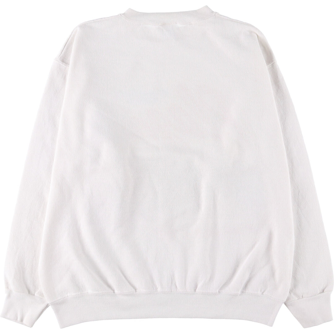 Printed sweatshirt, made in the USA, men's size XL cotton white type Vintage Second Hand