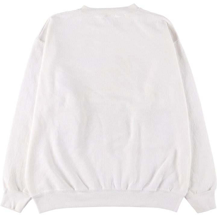 Printed sweatshirt, made in the USA, men's size XL cotton white type Vintage Second Hand