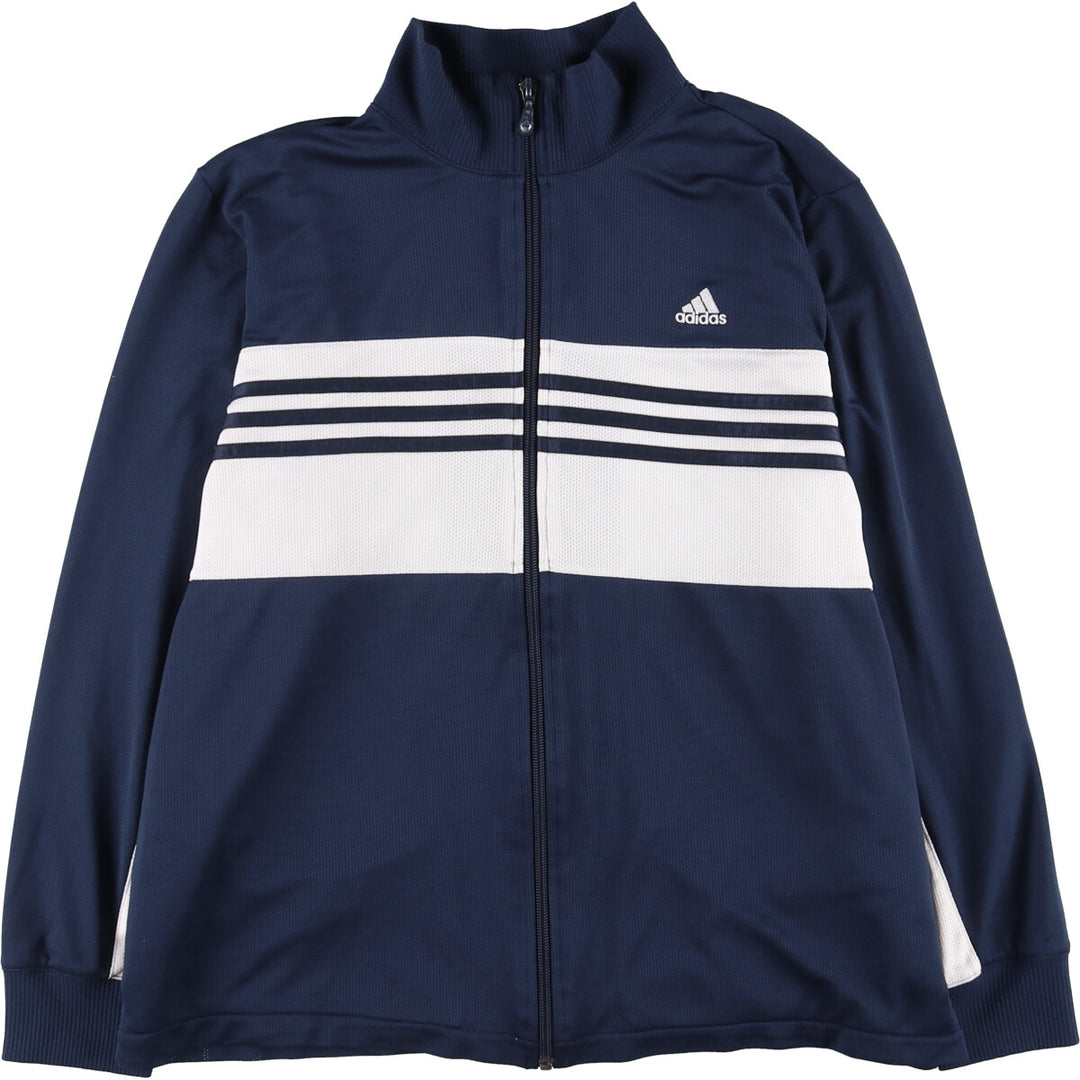 2000'S Adidas Jersey Track Jacket, Women's XL polyester navy blue type Vintage Second Hand