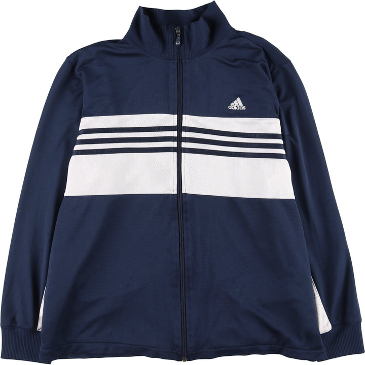 2000'S Adidas Jersey Track Jacket, Women's XL polyester navy blue type Vintage Second Hand
