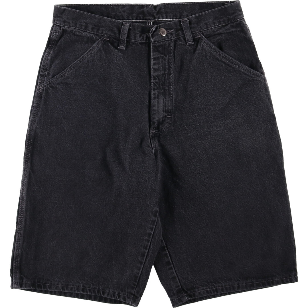WRG JEAN CO. Black Denim Painter Shorts, Made in USA, Men's, Size W31 cotton black type Vintage Second Hand
