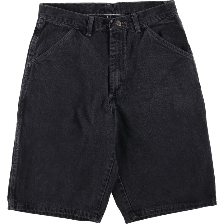 WRG JEAN CO. Black Denim Painter Shorts, Made in USA, Men's, Size W31 cotton black type Vintage Second Hand