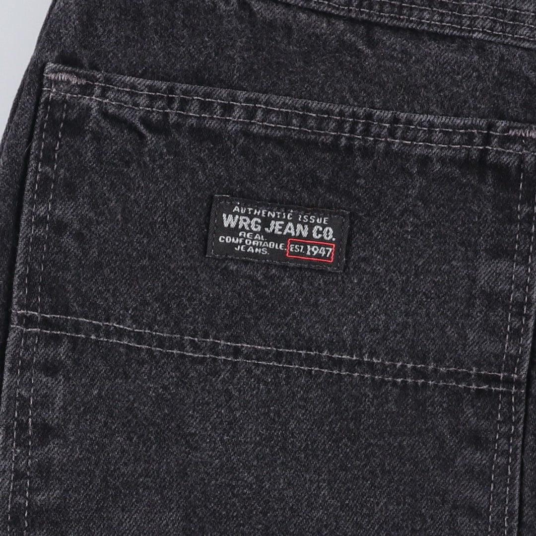 WRG JEAN CO. Black Denim Painter Shorts, Made in USA, Men's, Size W31 cotton black type Vintage Second Hand