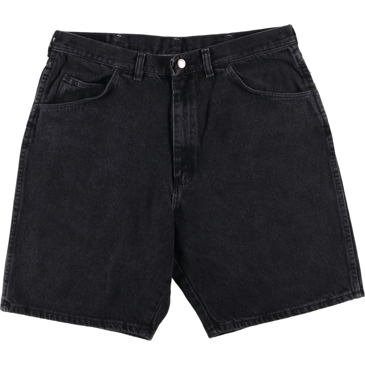 Wrangler Black Denim Shorts, Shorts, Men's, W37 cotton black type Vintage Second Hand